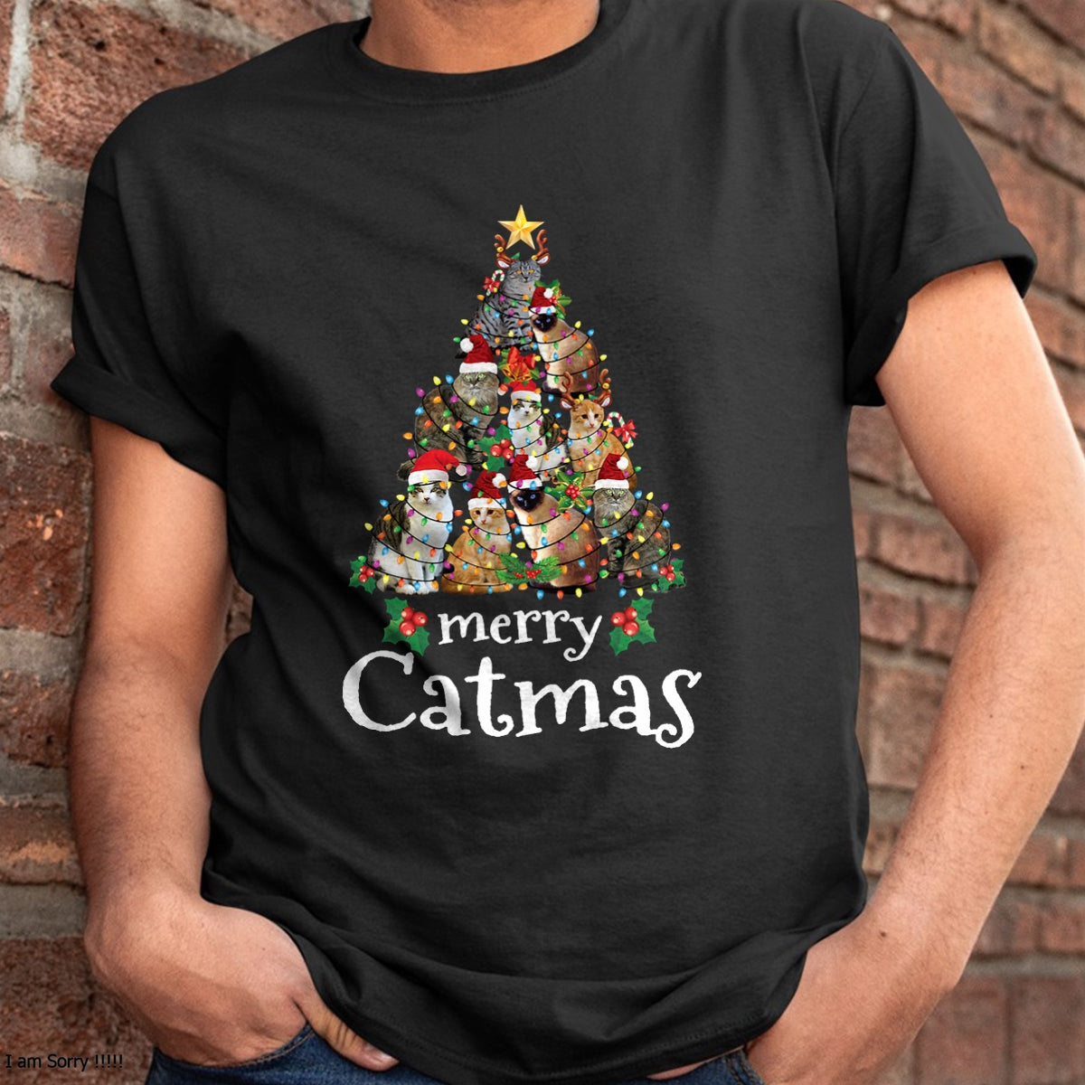 Merry Catmas Funny Cat Mom Cat Dad Christmas Cat T-Shirt - Christmas Unisex T-Shirt/Hoodie/Sweatshirt - NGHL00