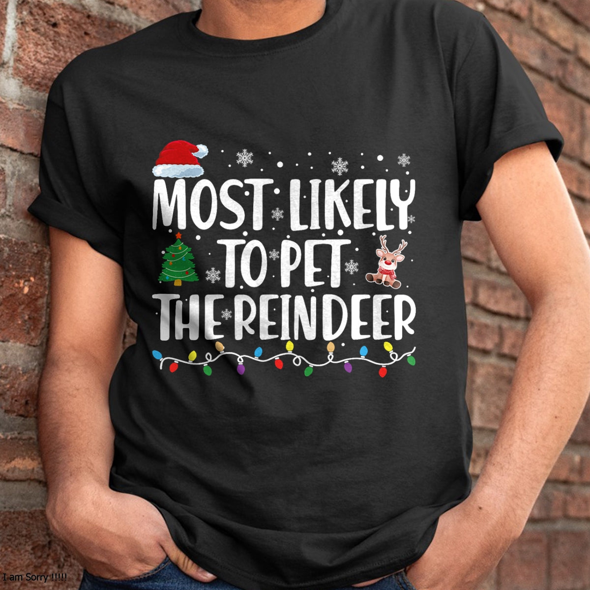 Most Likely To Pet The Reindeer Family Matching Christmas T-Shirt - Christmas Unisex T-Shirt/Hoodie/Sweatshirt - NGHL00