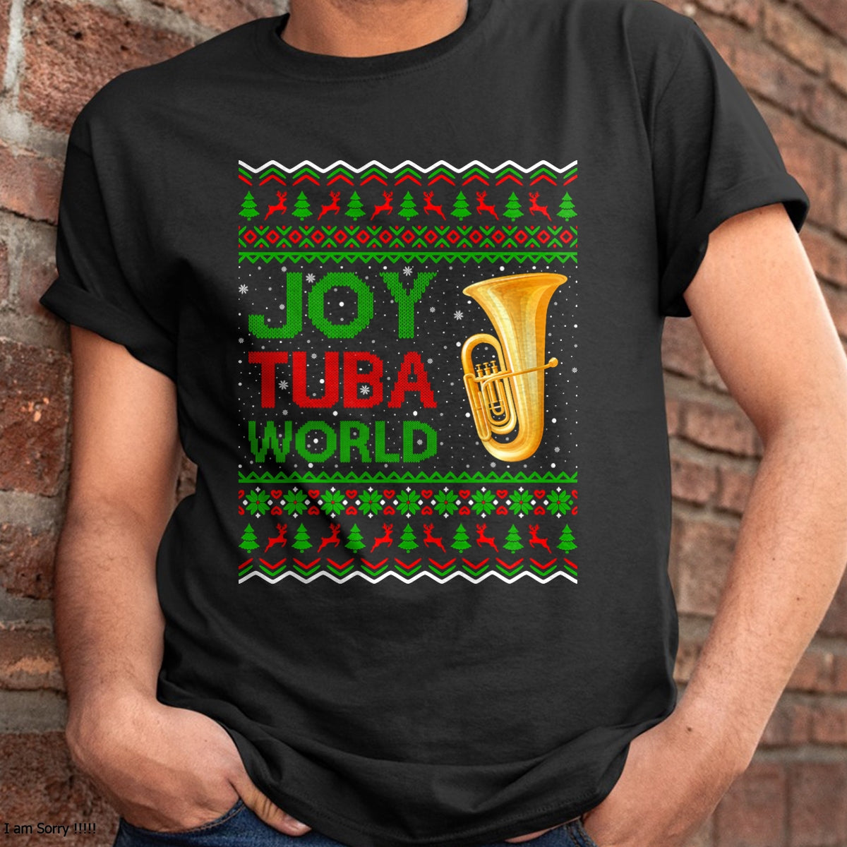Joy Tuba World Music Lover Xmas Gift Ugly Tuba Christmas T-Shirt - Christmas Unisex T-Shirt/Hoodie/Sweatshirt - NGHL00