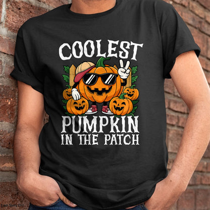 Halloween Shirt Boys Girls Kids Coolest Pumpkin In The Patch T-Shirt - Halloween Unisex T-Shirt/Hoodie - NGHL00 (SKUT-2010HALLOWEEN-01)