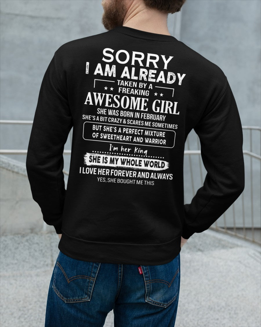February - Awesome girl - Perfect gift for your boyfriend - (SKU04-86-02) - From Wife NGHL02
