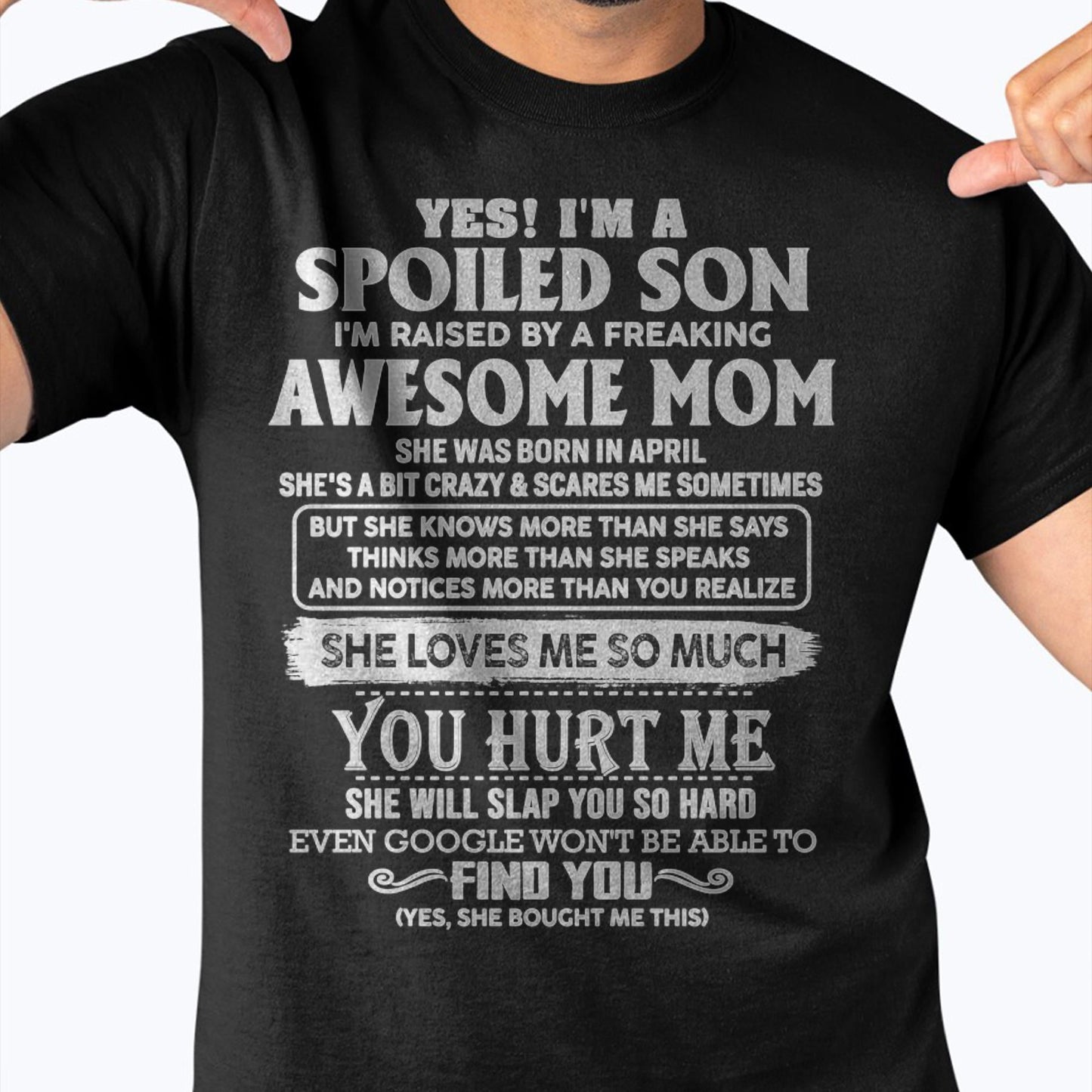 April - Awesome Mom - Perfect Gift For Spoiled Son From Mom - NGHL04 (SKU05-47-04)