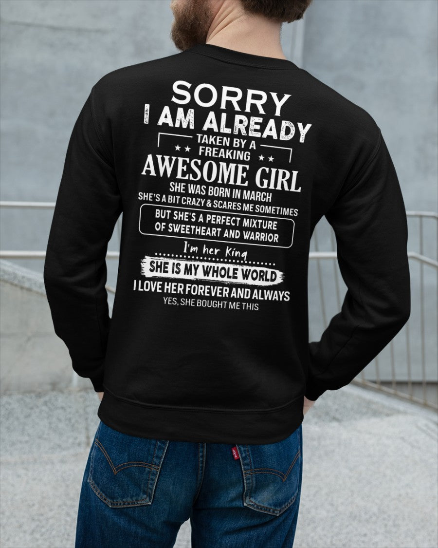 March - Awesome girl - Perfect gift for your boyfriend - (SKU04-86-03) - From Wife NGHL03