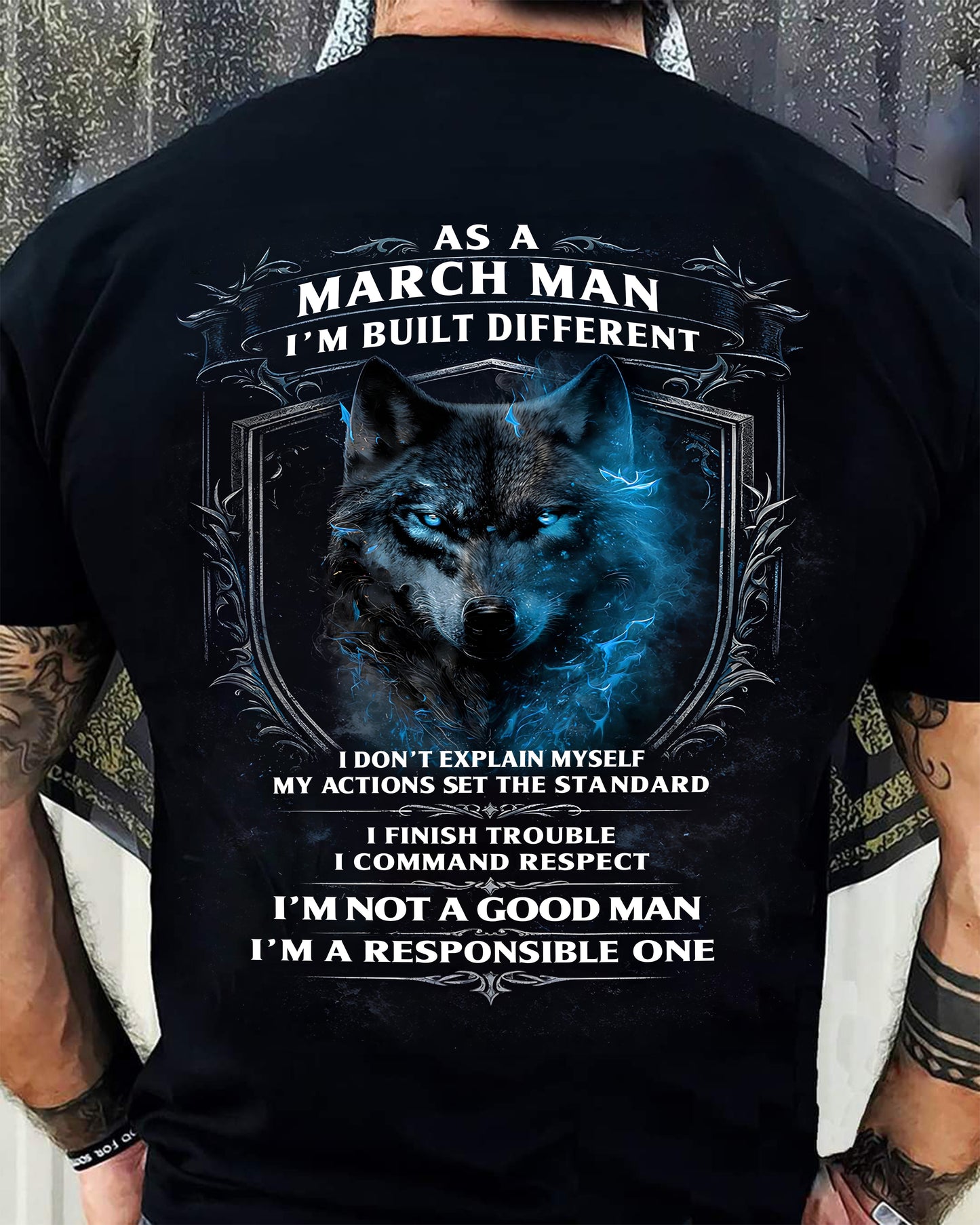 MARCH - BUILT DIFFERENT - BIRTHDAY T-SHIRT FOR MEN - NGHL03 (SKU12-301-03)