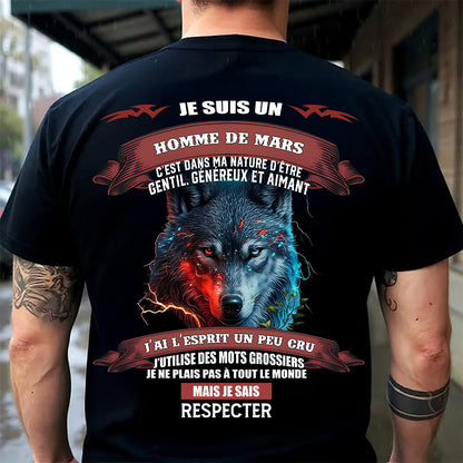 MARS - JE SAIS RESPECTER – T-SHIRT D’ANNIVERSAIRE POUR HOMME - frNGHL03 (SKU12-266-03)