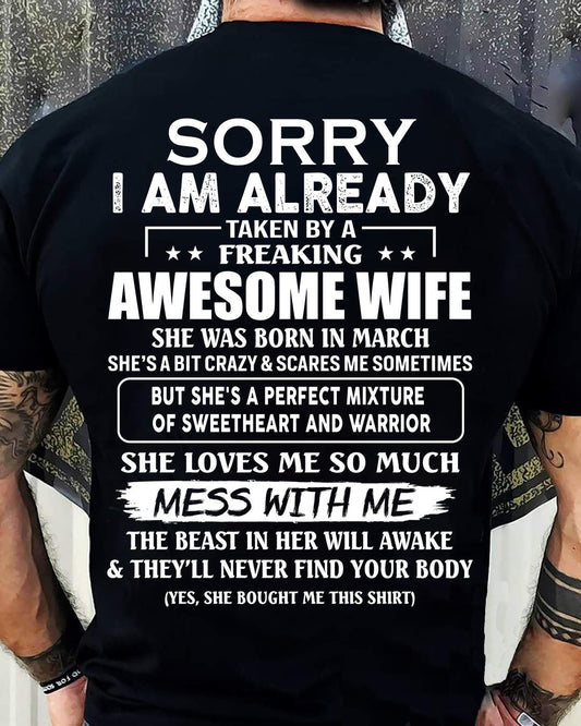 wife March - Perfect gift for husband from wife - NGHL03 (SKU68-86-03)