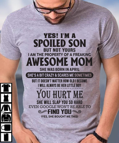 April - Awesome Mom - Perfect gift for son From Mom - NGHL04 (SKU-MS01-04)
