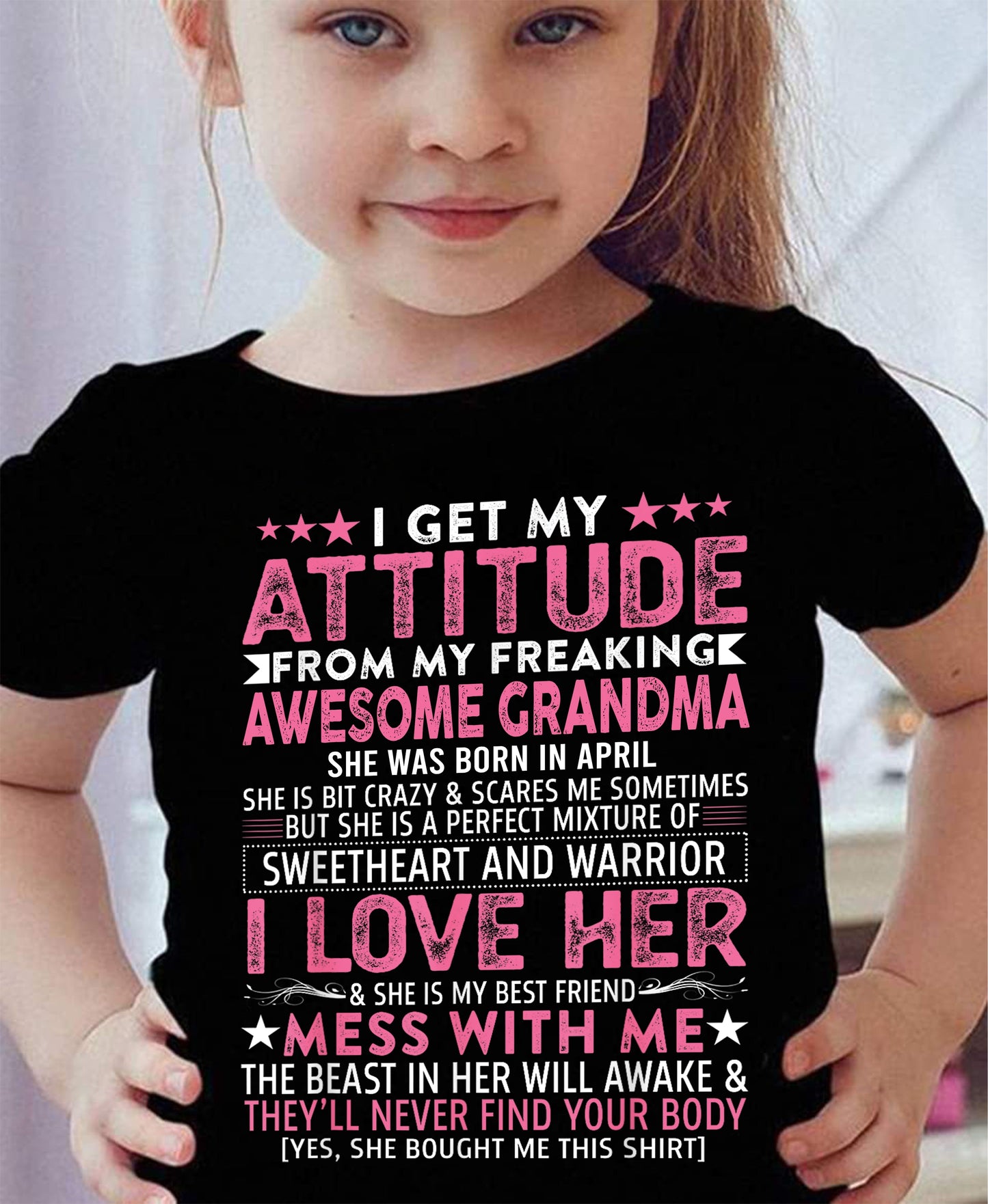 I GET MY ATTITUDE FROM MY GRANDMA APRIL EDITION – FROM GRANDMA TO GRANDDAUGHTER NGHL04 (SKU07-163-04)