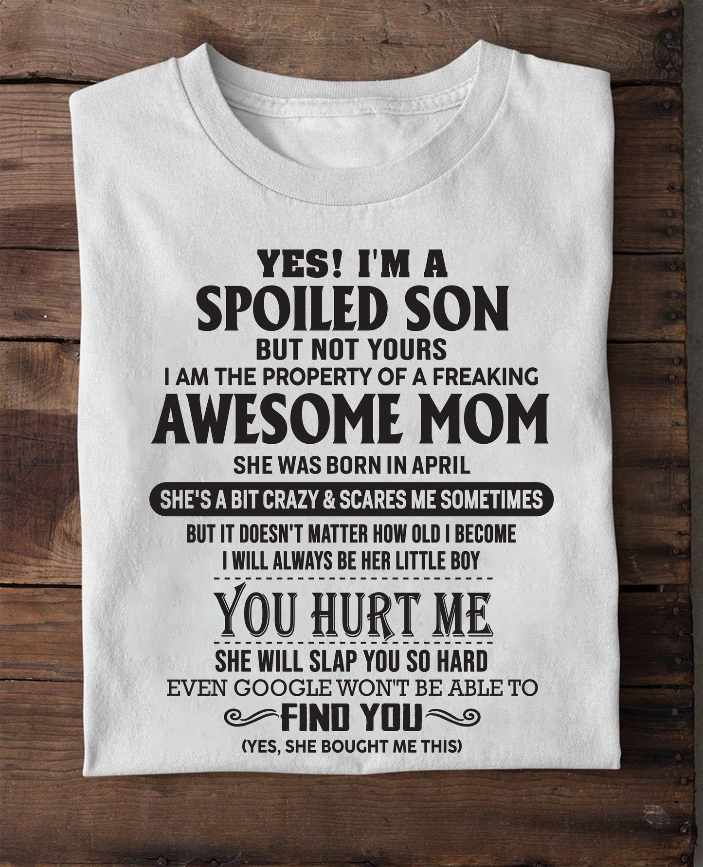 April - Awesome Mom - Perfect gift for son From Mom - NGHL04 (SKU-MS01-04)