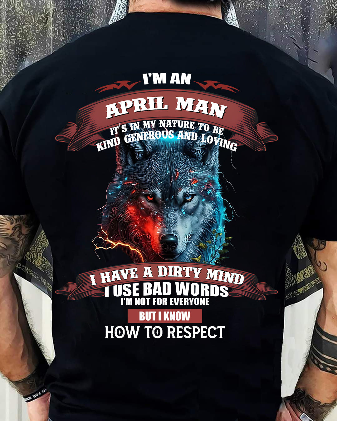 APRIL - KNOW HOW TO RESPECT - BIRTHDAY T-SHIRT FOR MEN - NGHL04 (SKU12-162-04)
