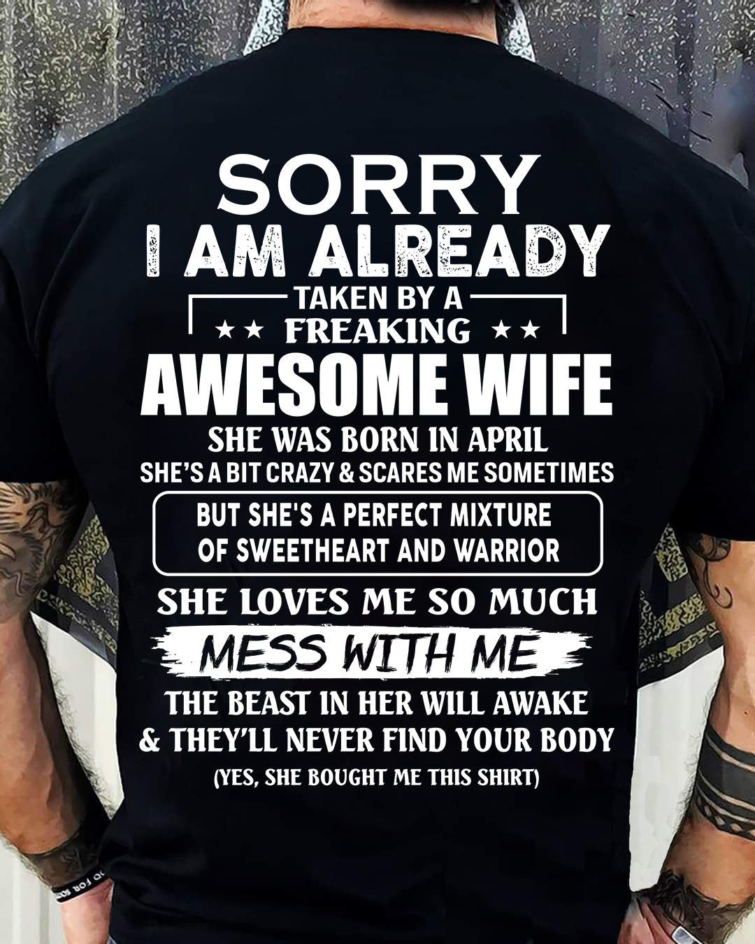 Wife Aril - Perfect gift for husband From Wife - NGHL04 (SKU68-86-04)