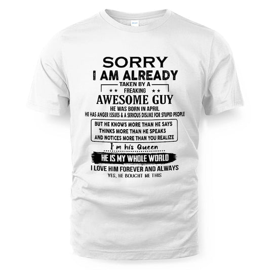 April - Awesome Boyfriend Born In April- Special gift for your Girlfriend - From Husband NGHL04 (SKUT08-11-04)