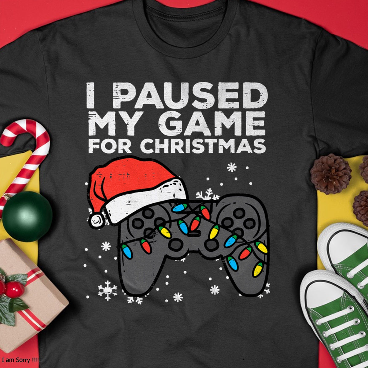 Paused My Game Christmas Gamer Xmas Men Boys Kids Youth Teen T-Shirt - Christmas Unisex T-Shirt/Hoodie/Sweatshirt - NGHL00