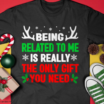 Being Related To Me Funny Christmas Shirts Women Men Family T-Shirt - Christmas Unisex T-Shirt/Hoodie/Sweatshirt - NGHL00