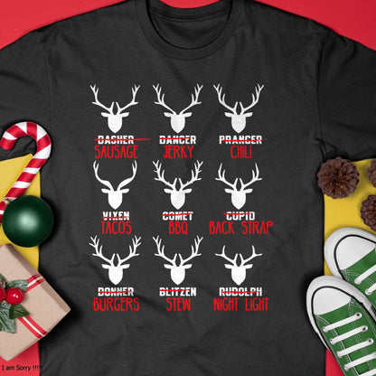 Funny Christmas Deer Hunters All of Santa's Reindeer design T-Shirt - Christmas Unisex T-Shirt/Hoodie/Sweatshirt - NGHL00