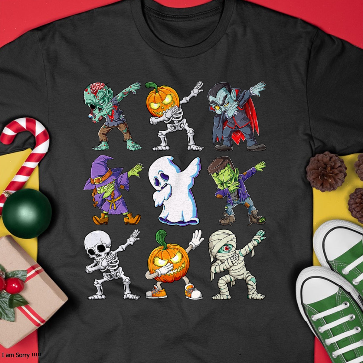 Dabbing Halloween Boys Skeleton Zombie Scary Pumpkin Mummy T-Shirt - Halloween Unisex T-Shirt/Hoodie - NGHL00