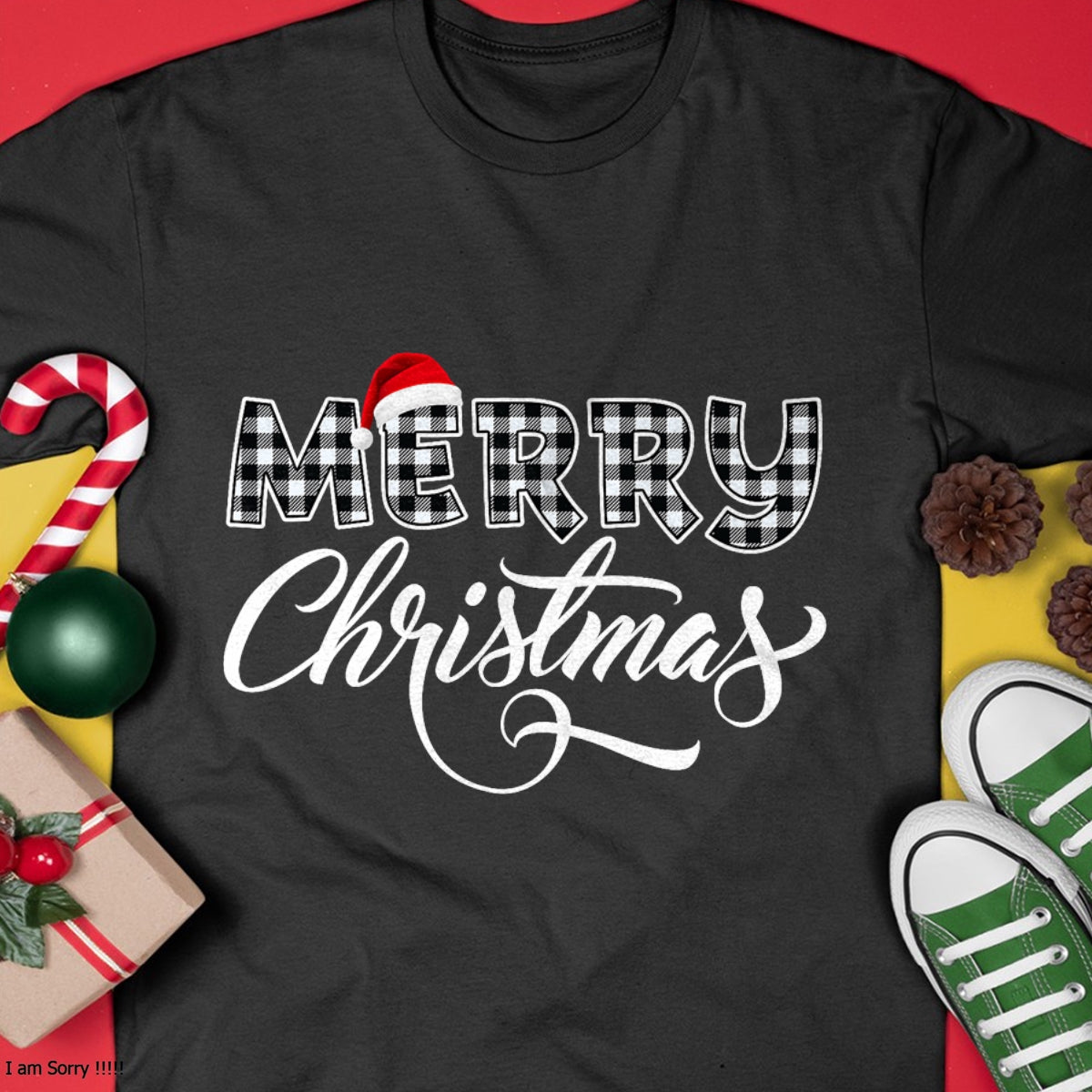 Merry Christmas Buffalo Black and White Plaid for Men Women T-Shirt - Christmas Unisex T-Shirt/Hoodie/Sweatshirt - NGHL00