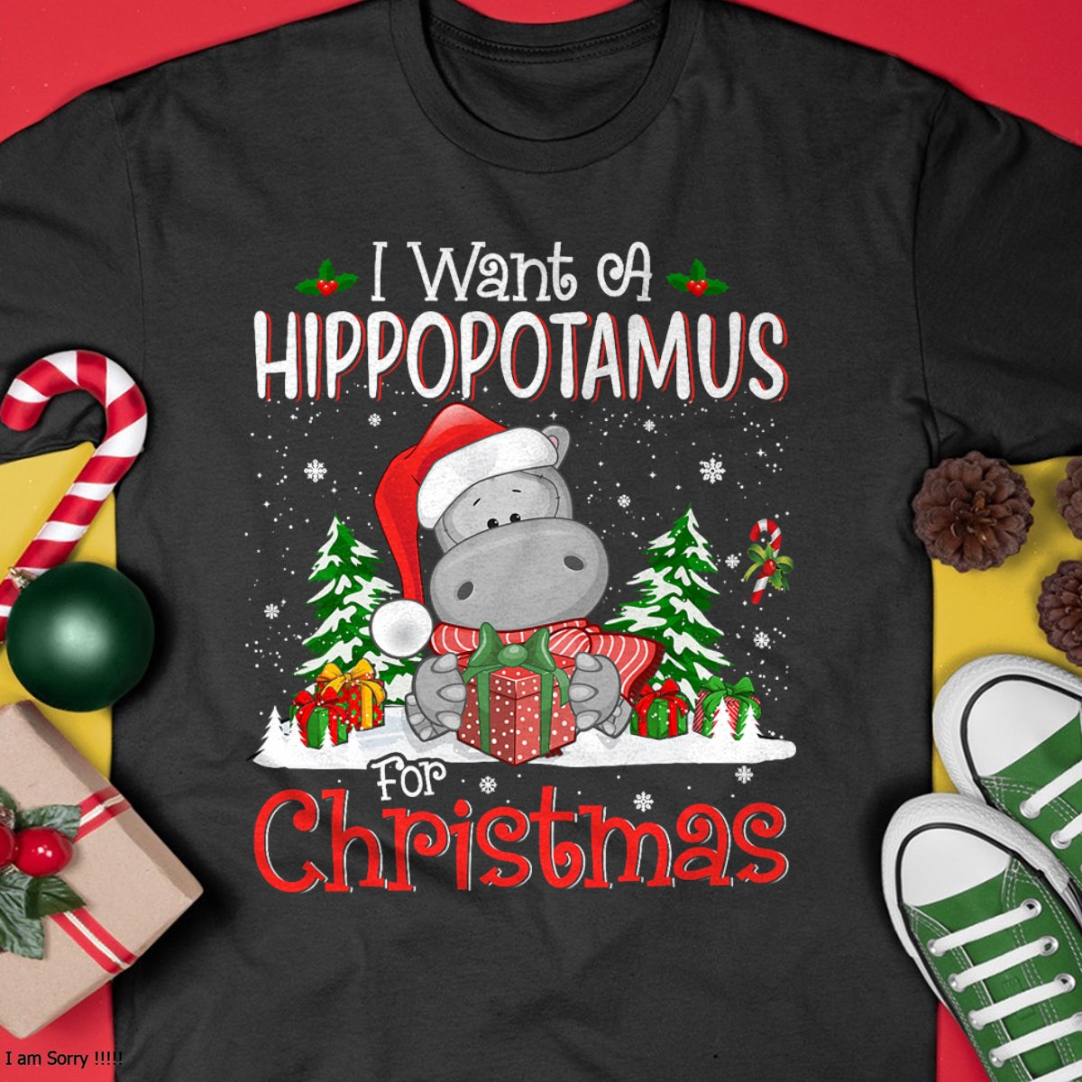 I Want A Hippopotamus For Christmas Xmas Hippo for Kid Women T-Shirt - Christmas Unisex T-Shirt/Hoodie/Sweatshirt - NGHL00