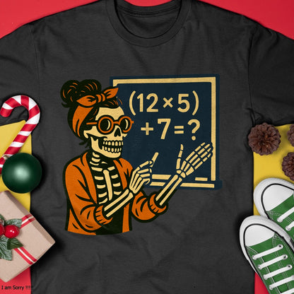 67 Teacher Halloween Skeleton Six Seven Meme Brainrot Math T-Shirt - Halloween Unisex T-Shirt/Hoodie - NGHL00