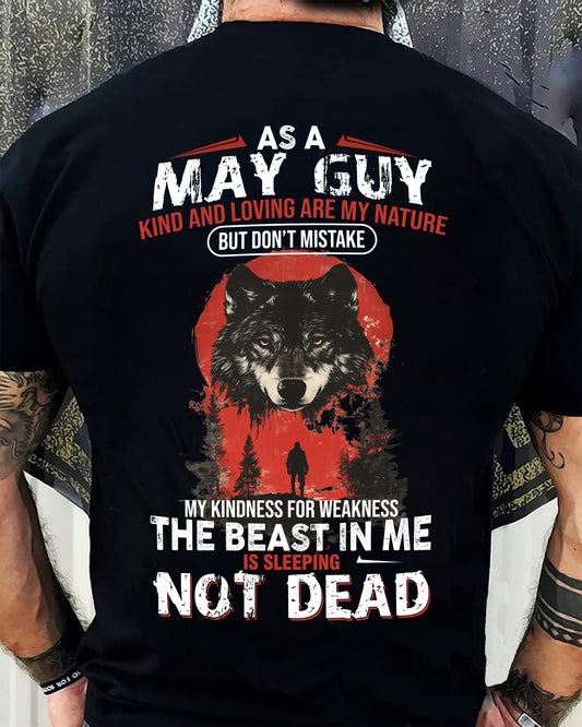 MAY - KIND AND LOVING ARE MY NATURE - BIRTHDAY T-SHIRT FOR MEN - NGHL05 (SKU26T-01-17-05)