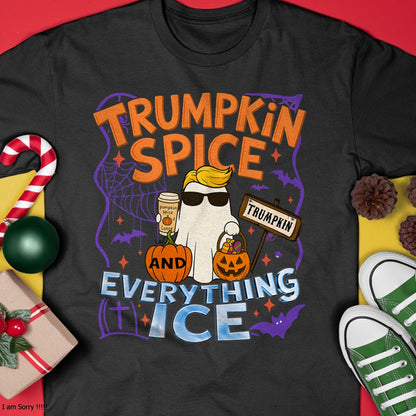 Halloween Trumpkin Spice and Everything Ice Pumpkin Spice T-Shirt - Halloween Unisex T-Shirt/Hoodie - NGHL00
