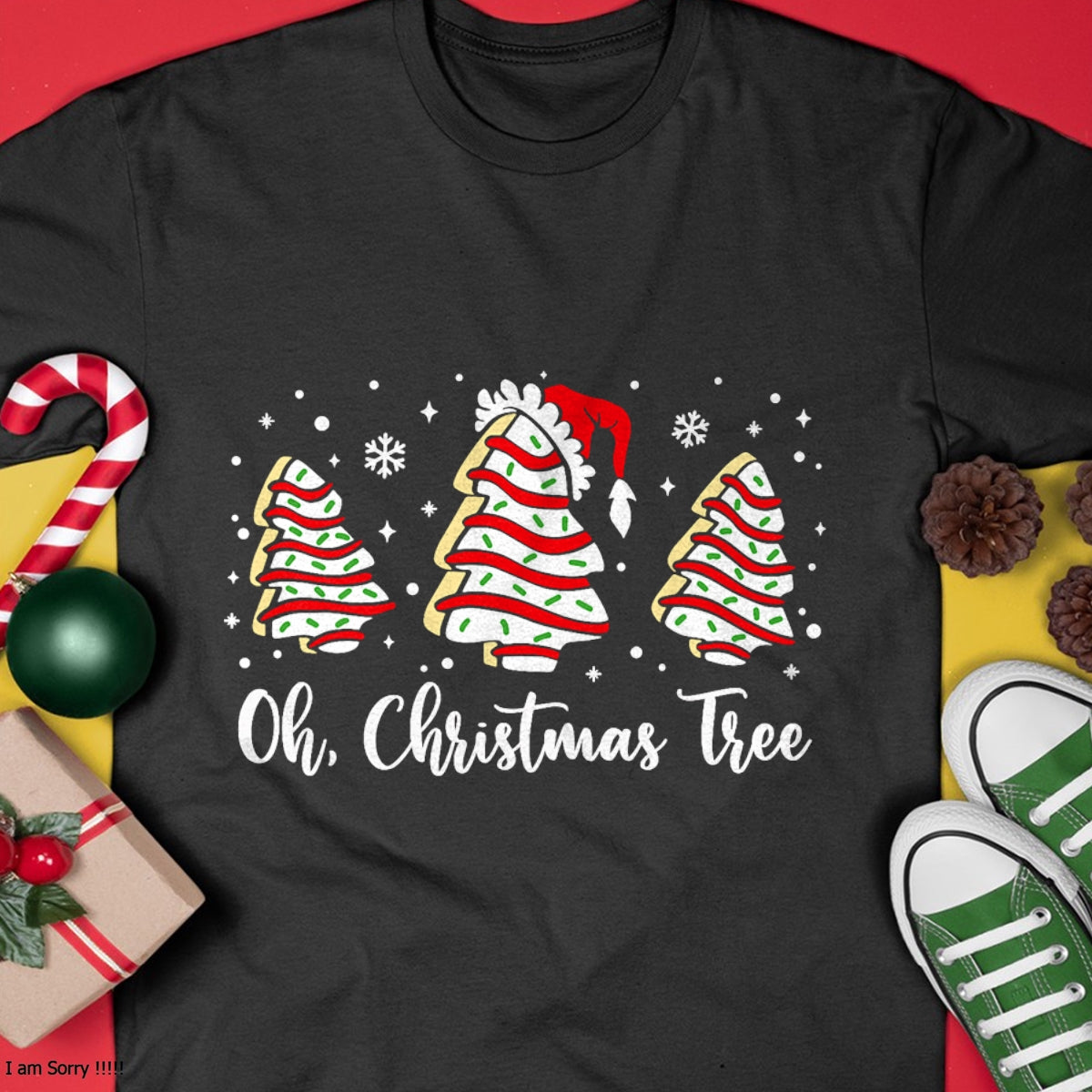 Groovy Oh Christmas Tree Cakes Debbie Becky Jen Cake Lovers T-Shirt - Christmas Unisex T-Shirt/Hoodie/Sweatshirt - NGHL00