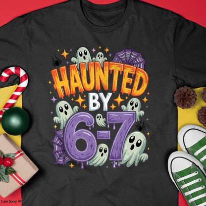 Haunted by 67 – Funny Ghost and Pumpkin Halloween Costume T-Shirt  - Halloween Unisex T-Shirt/Hoodie - NGHL00