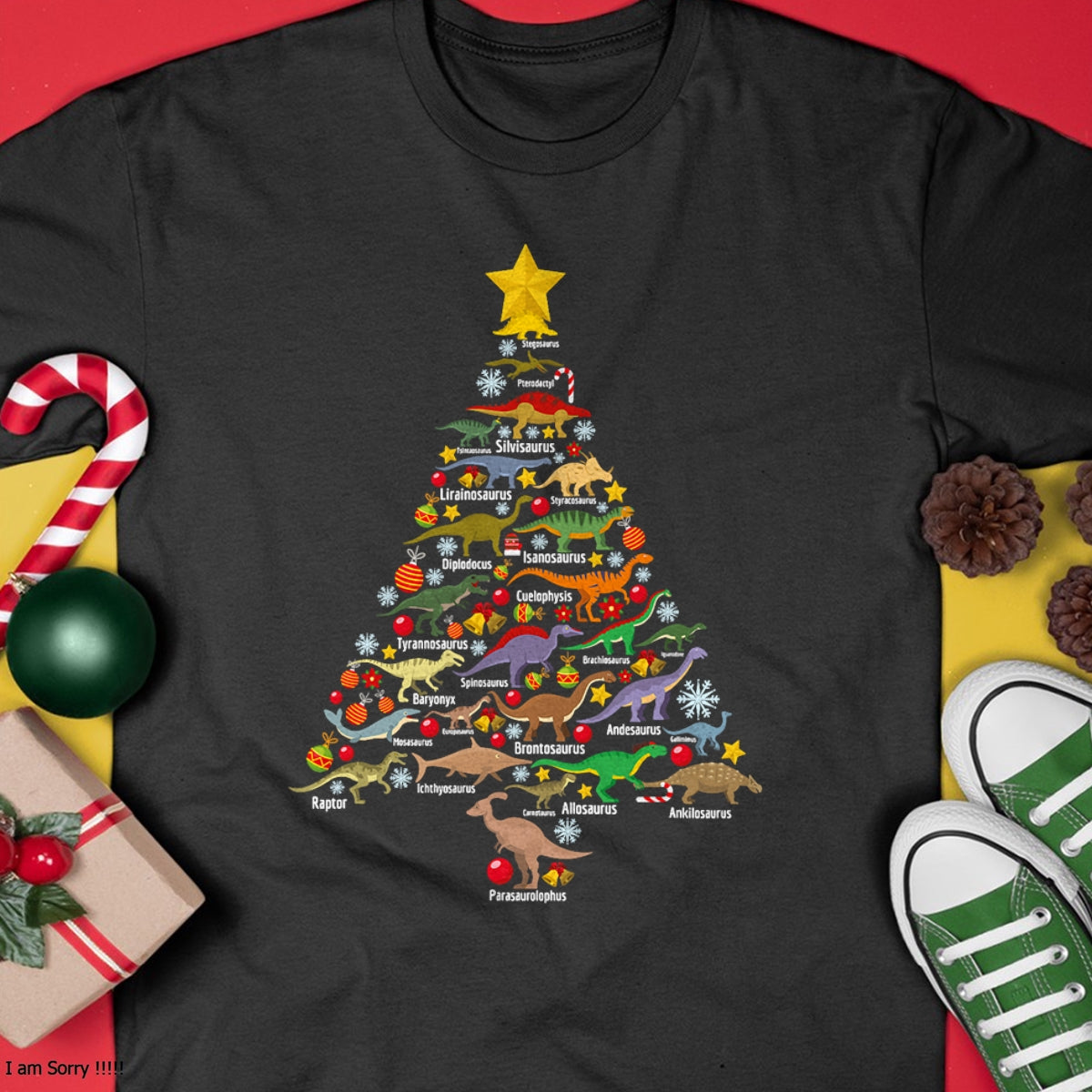 Dinosaur Christmas Tree Dino TRex Paleontologist Xmas Men T-Shirt - Christmas Unisex T-Shirt/Hoodie/Sweatshirt - NGHL00