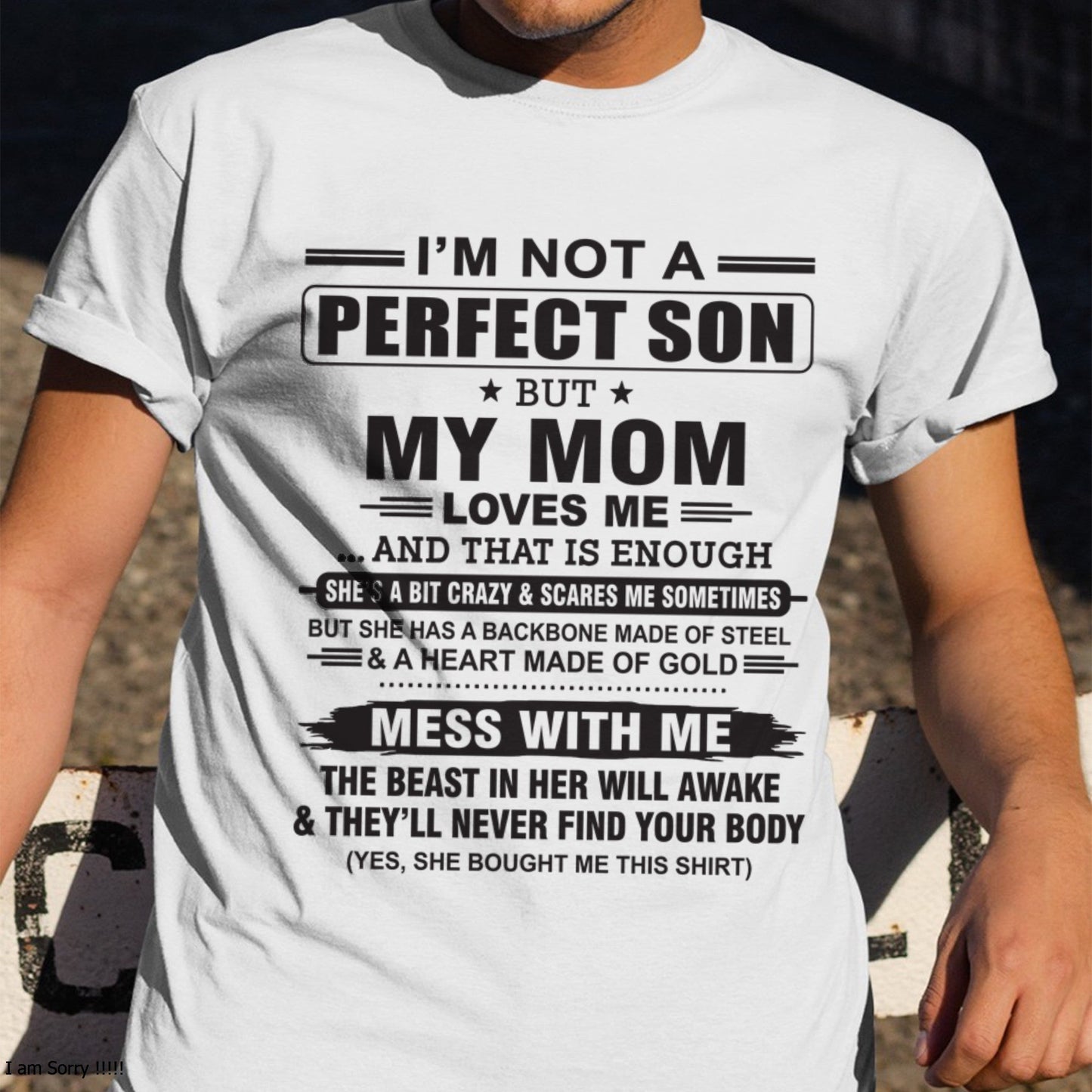 "I'M NOT A PERFECT SON BUT MY MOM LOVES ME" - Birthday Gift From January Mom / Woman - NGHL00 (SKU10-147-00)