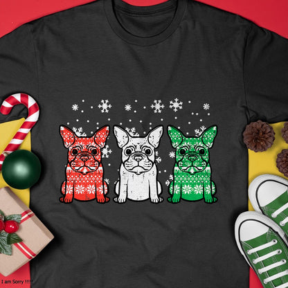 Christmas French Bulldogs Xmas Frenchie Dog Men Women Kids T-Shirt - Christmas Unisex T-Shirt/Hoodie/Sweatshirt - NGHL00