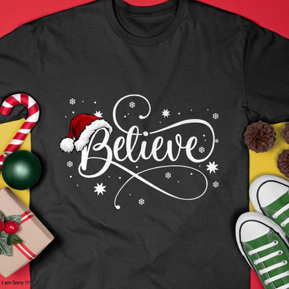 Christmas - Believe Santa Claus Believe Christmas Kids T-Shirt - Christmas Unisex T-Shirt/Hoodie/Sweatshirt - NGHL00