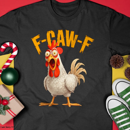 Funny F-Awk-F Chicken F-Caw-F Rooster Pun Retro T-Shirt - Halloween Unisex T-Shirt/Hoodie - NGHL00 (SKUT-1810HALLOWEEN-01)