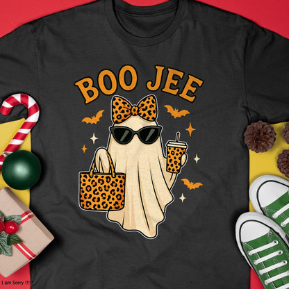 Boojee Ghost Halloween Shirt Women Girls Boo JEE Ghost Kids T-Shirt - Halloween Unisex T-Shirt/Hoodie - NGHL00