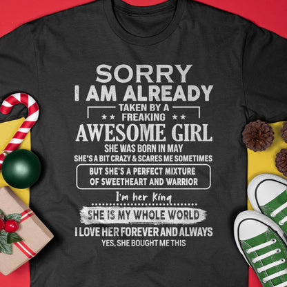 May - Awesome Girl - Perfect Gift For Your Boyfriend, Husband From Wife - NGHL05 (SKU04-86MT-05)