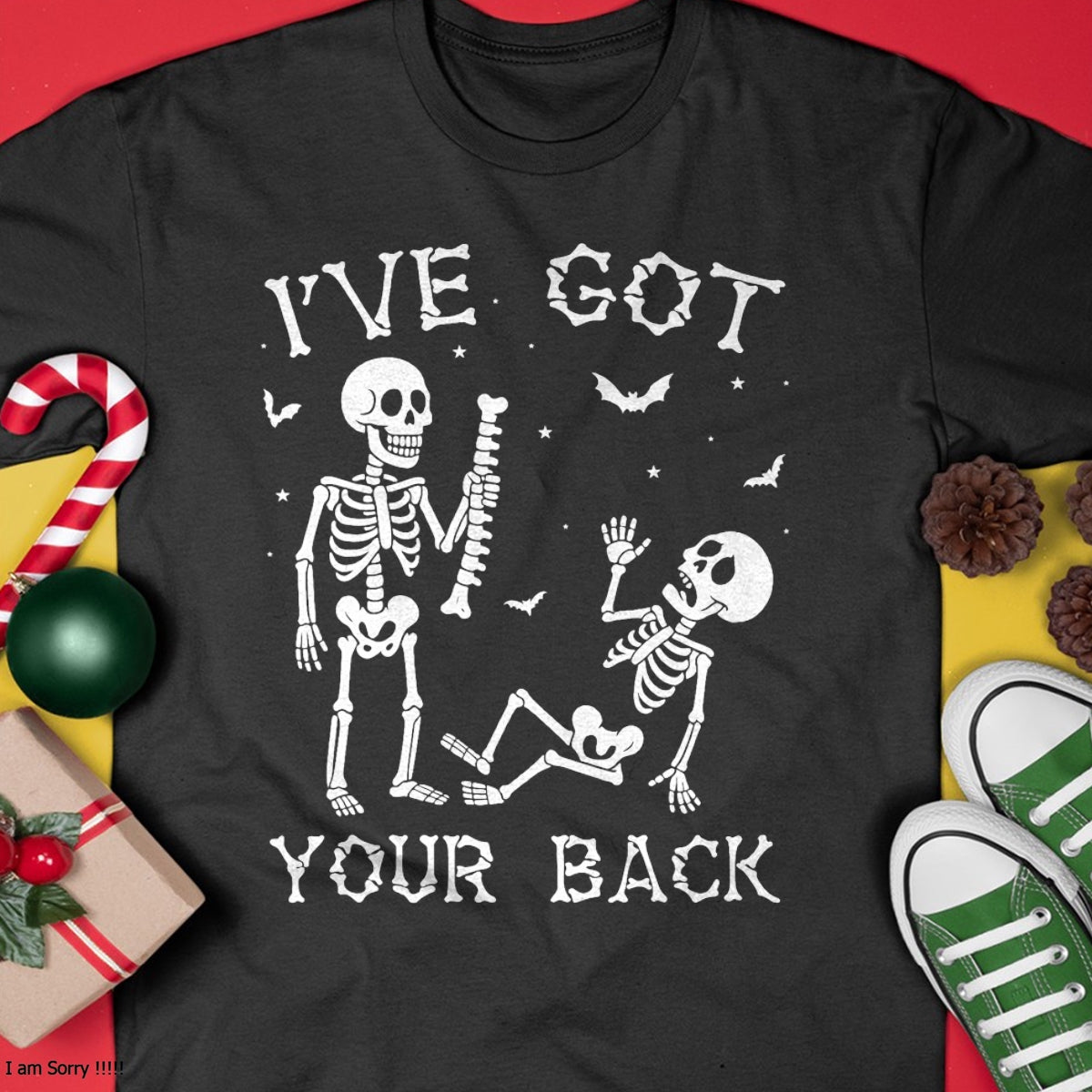 Halloween Skeletons Ive Got Your Back Costume Men Women Kids T-Shirt - Halloween Unisex T-Shirt/Hoodie - NGHL00