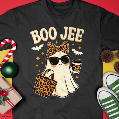Boo JEE Ghost Shirt Halloween Women Girls Boojee Halloween T-Shirt - Halloween Unisex T-Shirt/Hoodie - NGHL00
