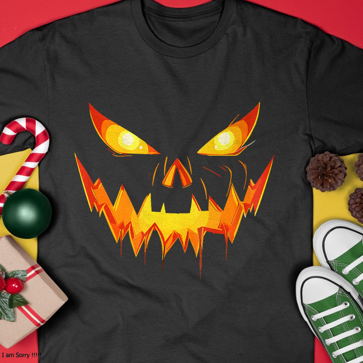 Scary Pumpkin Jack O Lantern Face Halloween Men Boys Kids T-Shirt - Halloween Unisex T-Shirt/Hoodie - NGHL00