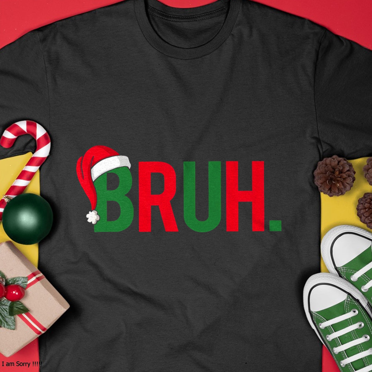 Bruh Meme Funny Saying Bro Greeting Teens Boys Men Christmas T-Shirt - Christmas Unisex T-Shirt/Hoodie/Sweatshirt - NGHL00