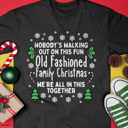 Old Fashioned Family Christmas Ugly Xmas Men Women Kids T-Shirt - Christmas Unisex T-Shirt/Hoodie/Sweatshirt - NGHL00