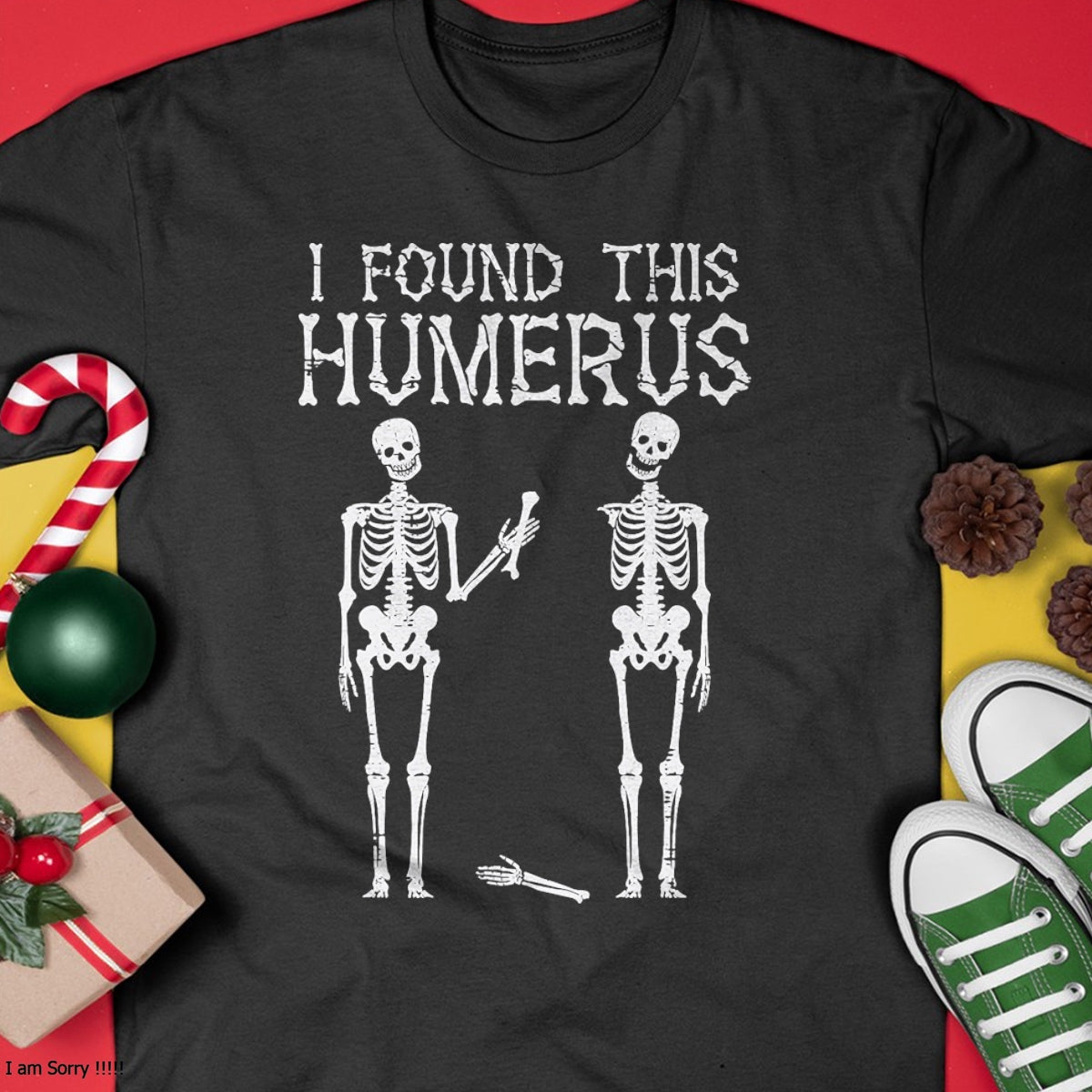 Halloween Skeleton I Found Humerus Funny Costume Men Women T-Shirt - Halloween Unisex T-Shirt/Hoodie - NGHL00