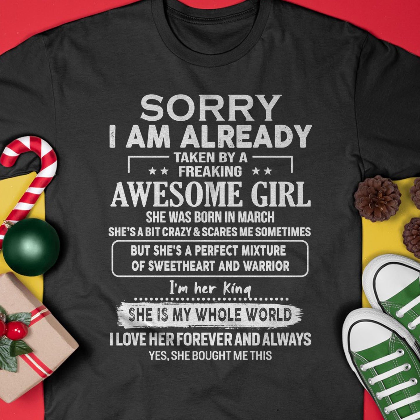 March - Awesome Girl - Perfect Gift For Boyfriend, Husband From Wife - NGHL03 (SKU04-86MT-03)