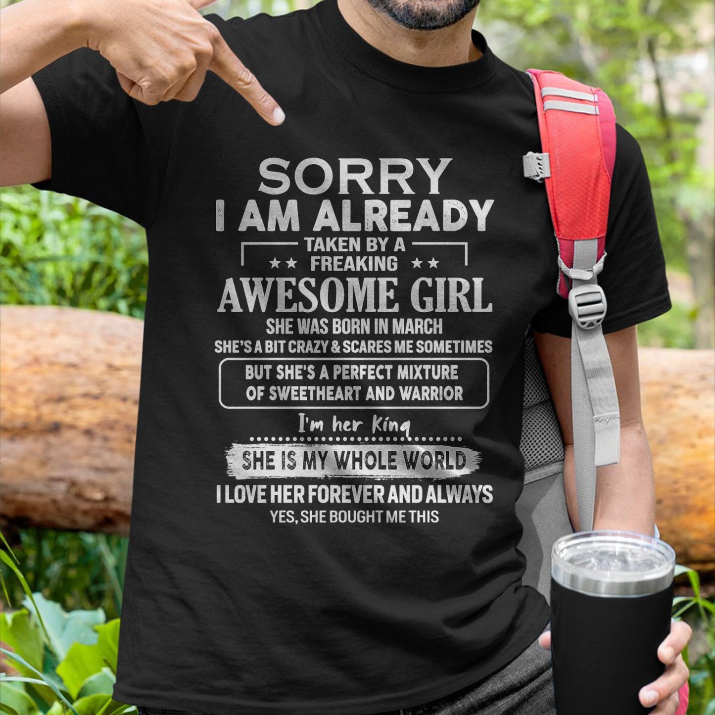 March - Awesome Girl - Perfect Gift For Boyfriend, Husband From Wife - NGHL03 (SKU04-86MT-03)