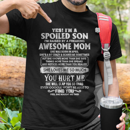 April - Awesome Mom - Perfect Gift For Spoiled Son From Mom - NGHL04 (SKU05-47-04)
