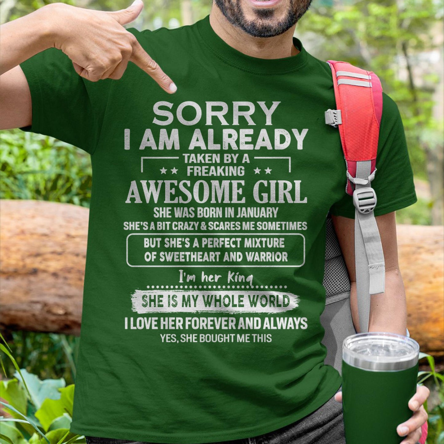 January - Awesome Girl - Perfect Gift For Your Boyfriend, Husband From Wife - NGHL01 (SKU04-86MT-01)