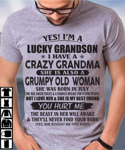 JULY - LUCKY GRANDSON OF CRAZY GRANDMA -  FROM GRANDMA - NGHL07 (SKU10-173-07)