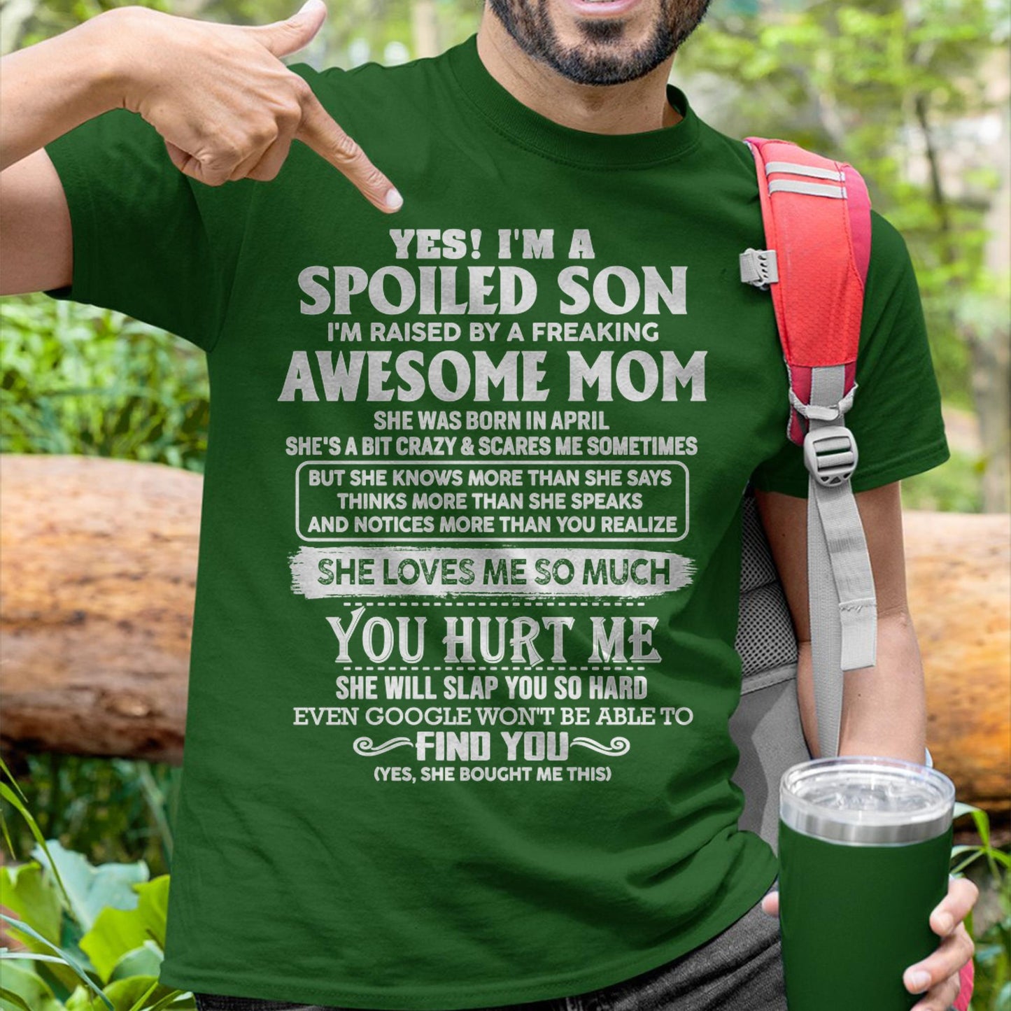April - Awesome Mom - Perfect Gift For Spoiled Son From Mom - NGHL04 (SKU05-47-04)