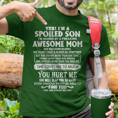 April - Awesome Mom - Perfect Gift For Spoiled Son From Mom - NGHL04 (SKU05-47-04)