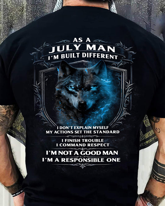 JULY - BUILT DIFFERENT - BIRTHDAY T-SHIRT FOR MEN - NGHL07 (SKU12-301-07)