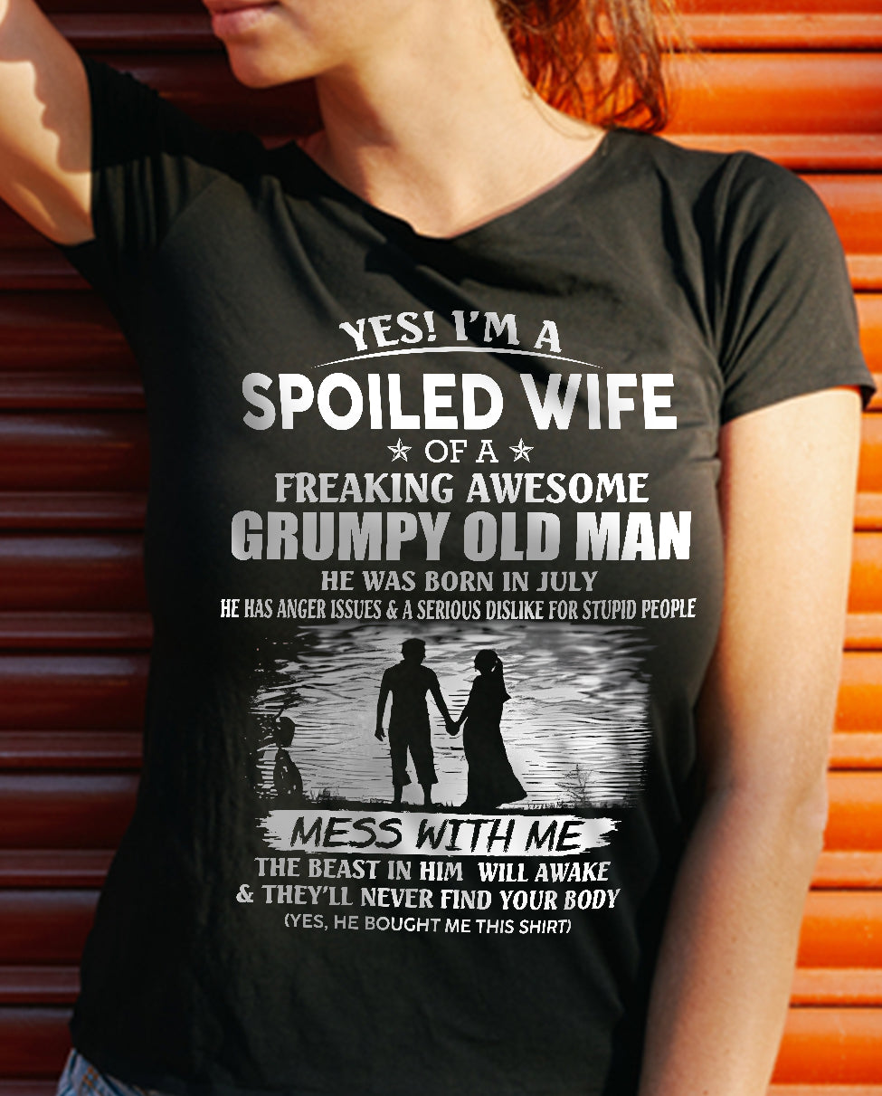Awesome grumpy old man was born July - Gift for girlfriend, Gift for wife from husband - Perfect gift for your wife - NGHL07 (SKU2601-226-07)