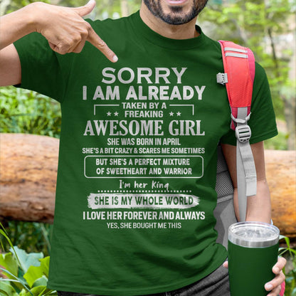 April - Awesome Girl - Perfect Gift For Your Boyfriend, Husband From Wife - NGHL04  (SKU04-86MT-04)